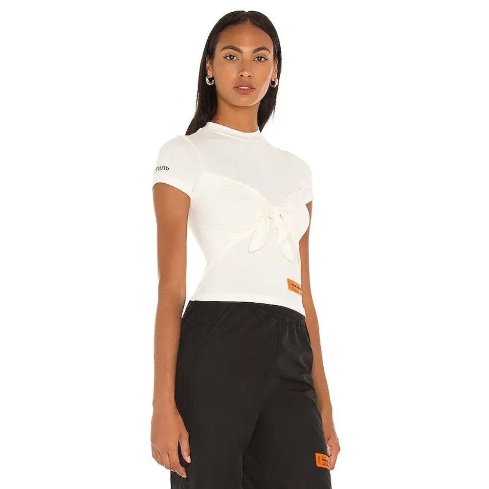HERON PRESTON Baby Knot Tee in Cream